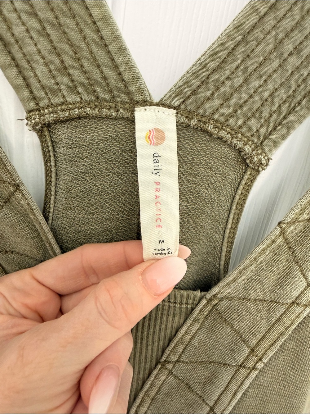 Daily Practice by Anthropologie Olive Wide Leg Jumpsuit M - Picture 4 of 4